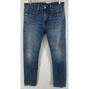 Levis 502 Taper Fit Jeans Mens Tagged 32/32 Measure 34/30 Stretch Mid Wash